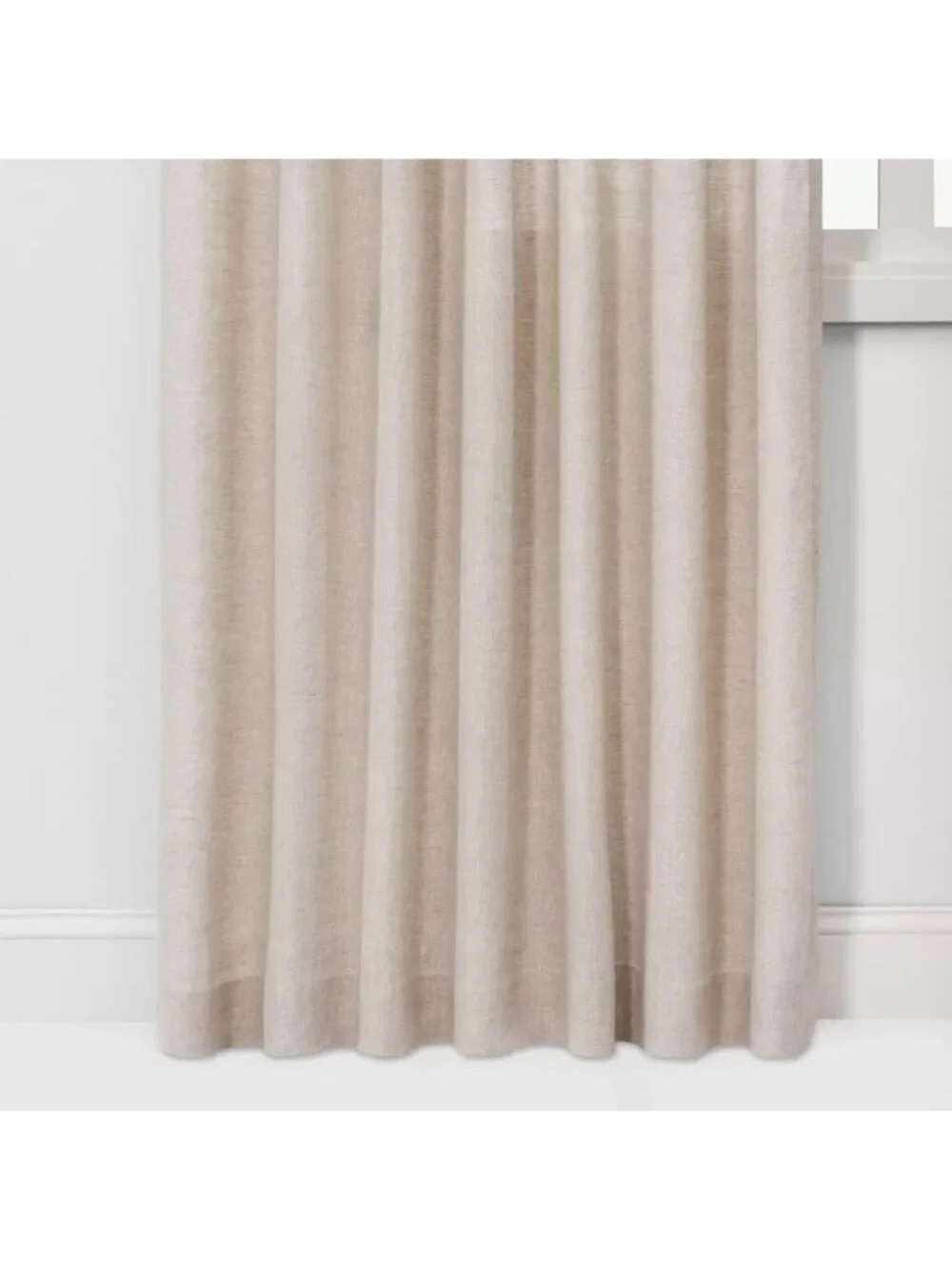 Threshold Light Filtering 100% Linen Natural Khaki Curtain Panel 54